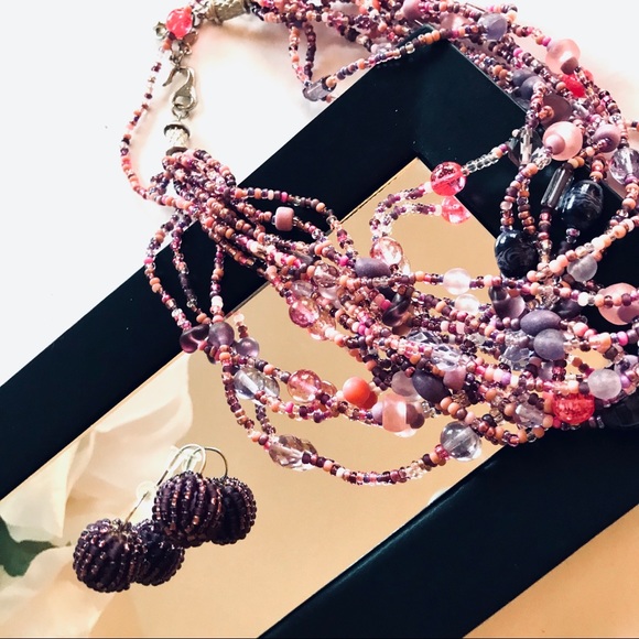 GIOVANNA CHANTAL Handmade Spiked Earrings - Purple - Picture 6 of 7